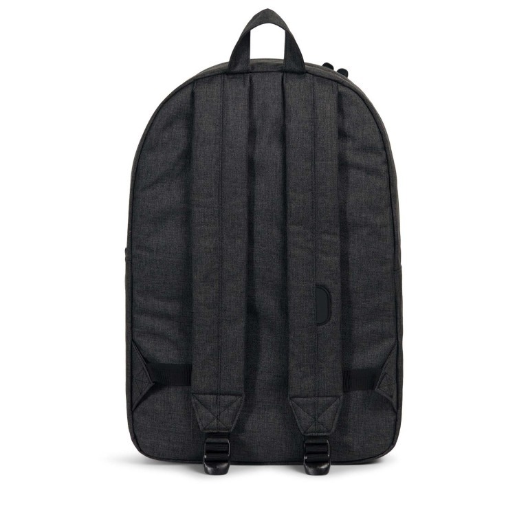 Rucksack Heritage Rubber Straps Volumen 19 Liter Black Crosshatch Black, Farbe: schwarz, Marke: Herschel, EAN: 0828432207510, Abmessungen in cm: 30x46x14, Bild 3 von 4