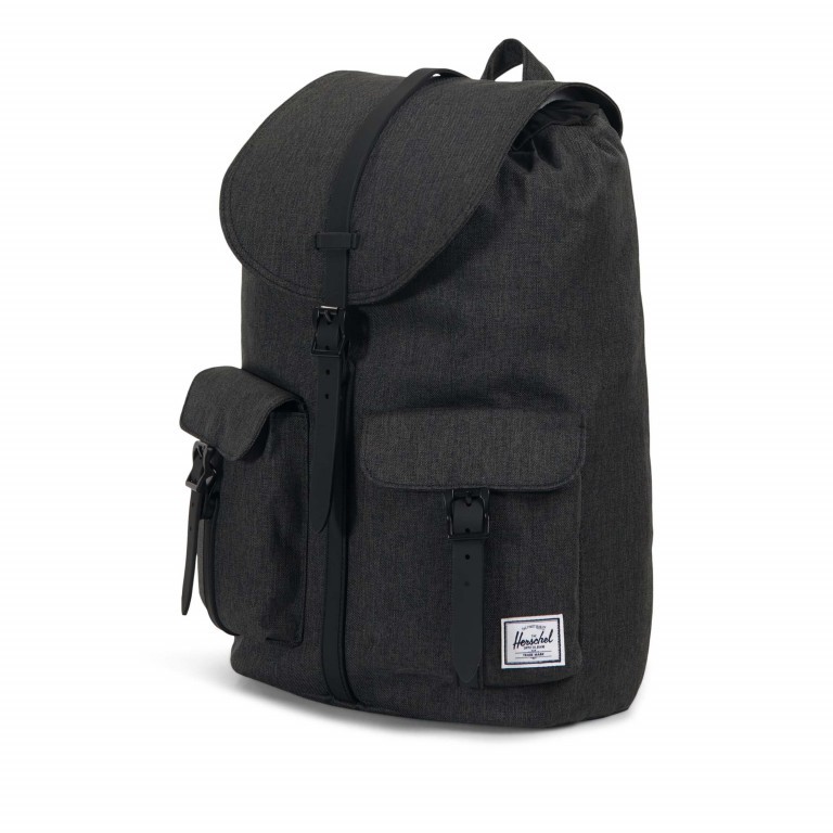 Rucksack Dawson Volumen 20,5 Liter Black Crosshatch Black, Farbe: schwarz, Marke: Herschel, EAN: 0828432210497, Abmessungen in cm: 33x40x15, Bild 2 von 4