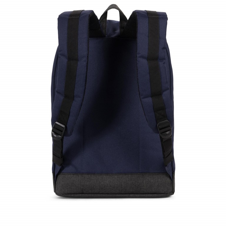 Rucksack Retreat Rubber Straps Volumen 18 Liter Peacoat Black Crosshatch, Farbe: blau/petrol, Marke: Herschel, EAN: 0828432211869, Abmessungen in cm: 34x46x12, Bild 4 von 5