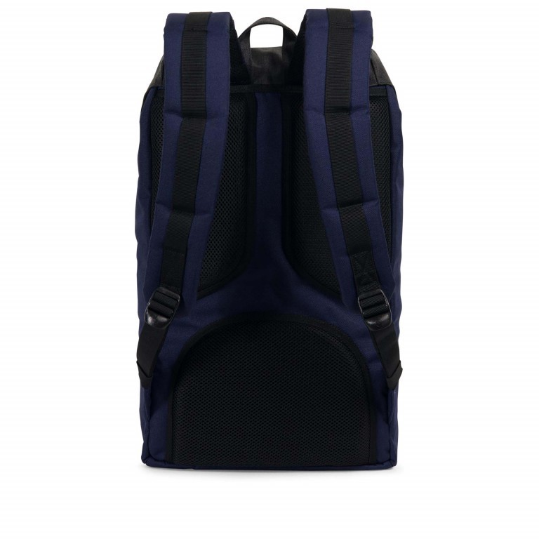 Rucksack Little America einfarbig Volumen 23 Liter Peacoat Black Crosshatch, Farbe: blau/petrol, Marke: Herschel, EAN: 0828432210558, Abmessungen in cm: 28.56x49.9x17.78, Bild 4 von 4