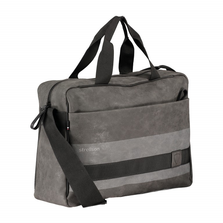 Briefbag Finchley Briefbag MHZ Dark Grey, Farbe: anthrazit, Marke: Strellson, EAN: 4053533599141, Abmessungen in cm: 40x29x14, Bild 2 von 5