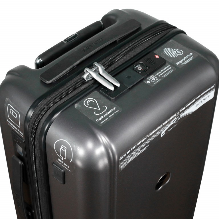 Koffer Pluggage Größe 65 cm Noir, Farbe: schwarz, Marke: Delsey, EAN: 3219110395945, Abmessungen in cm: 45x65x25, Bild 10 von 10