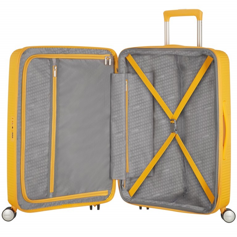 Trolley Soundbox 4-Rollen 67 cm Golden Yellow, Farbe: gelb, Marke: American Tourister, EAN: 5414847854149, Abmessungen in cm: 46.5x67x29, Bild 2 von 8