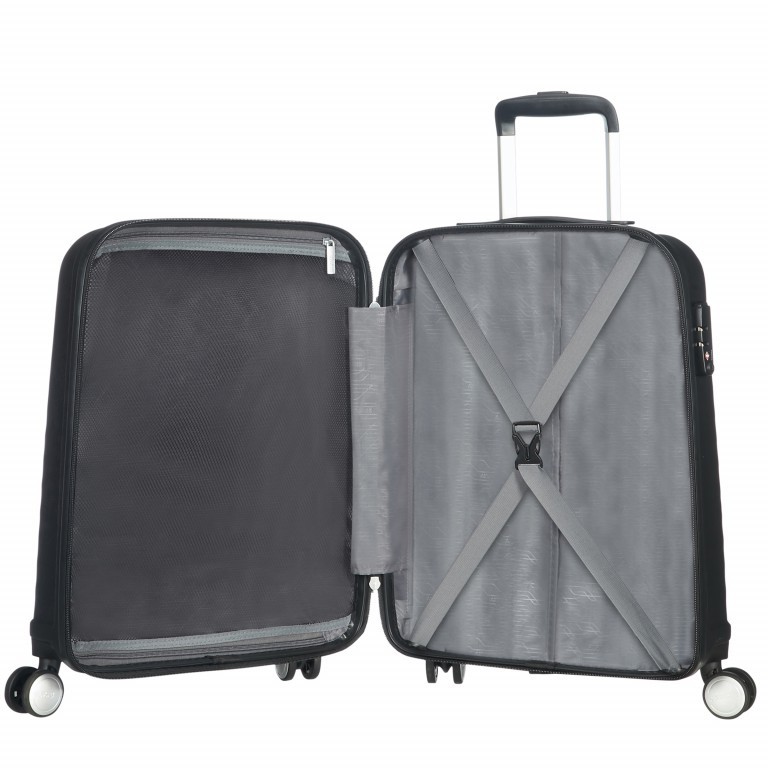 Koffer Visby 55 cm Black, Farbe: schwarz, Marke: American Tourister, EAN: 5414847836411, Abmessungen in cm: 40x55x20, Bild 2 von 5