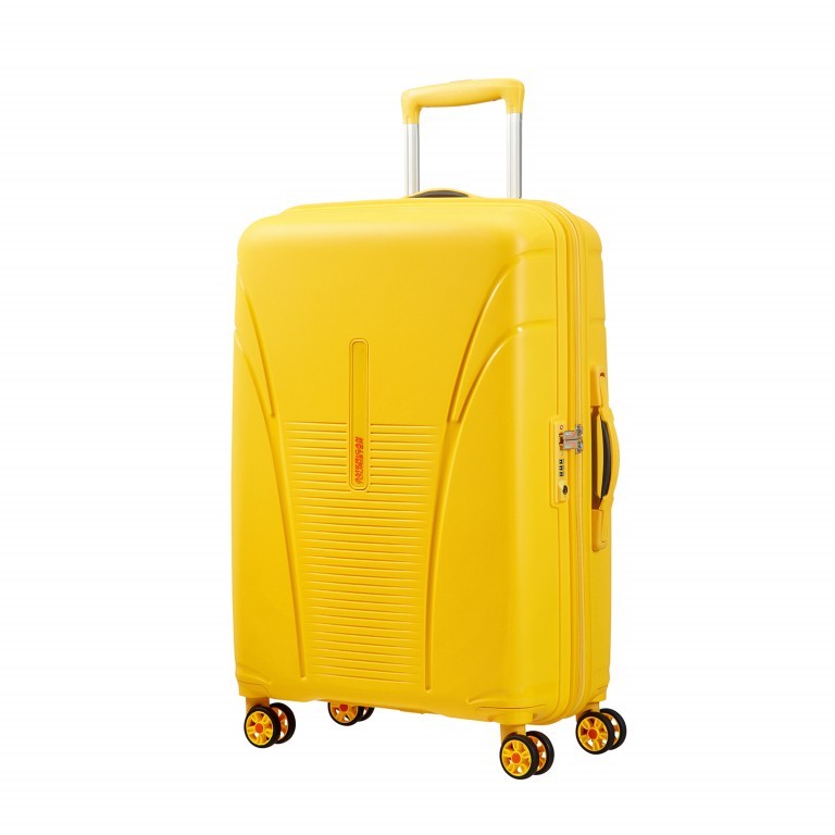 Trolley Skytracer 68 cm Saffran Yellow, Farbe: gelb, Marke: American Tourister, EAN: 5414847699962, Abmessungen in cm: 46.5x68x26, Bild 1 von 10