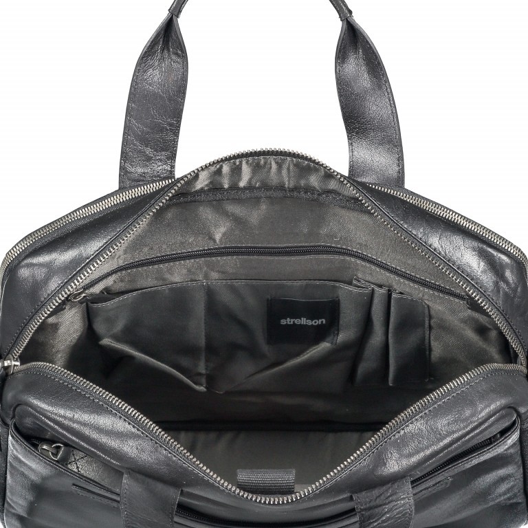 Aktentasche Coleman Briefbag MHZ Black, Farbe: schwarz, Marke: Strellson, EAN: 4053533651719, Abmessungen in cm: 38.5x30x12, Bild 5 von 7