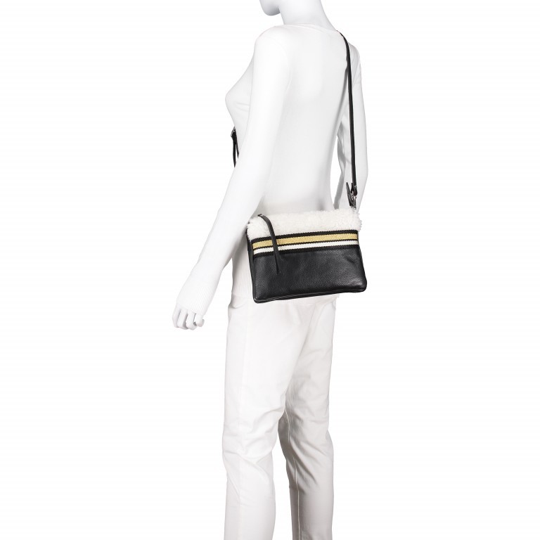 Handtasche Phoebe Bianco-Nero Bianco Nero, Farbe: schwarz, Marke: Gianni Chiarini, Abmessungen in cm: 25x18x7, Bild 6 von 6