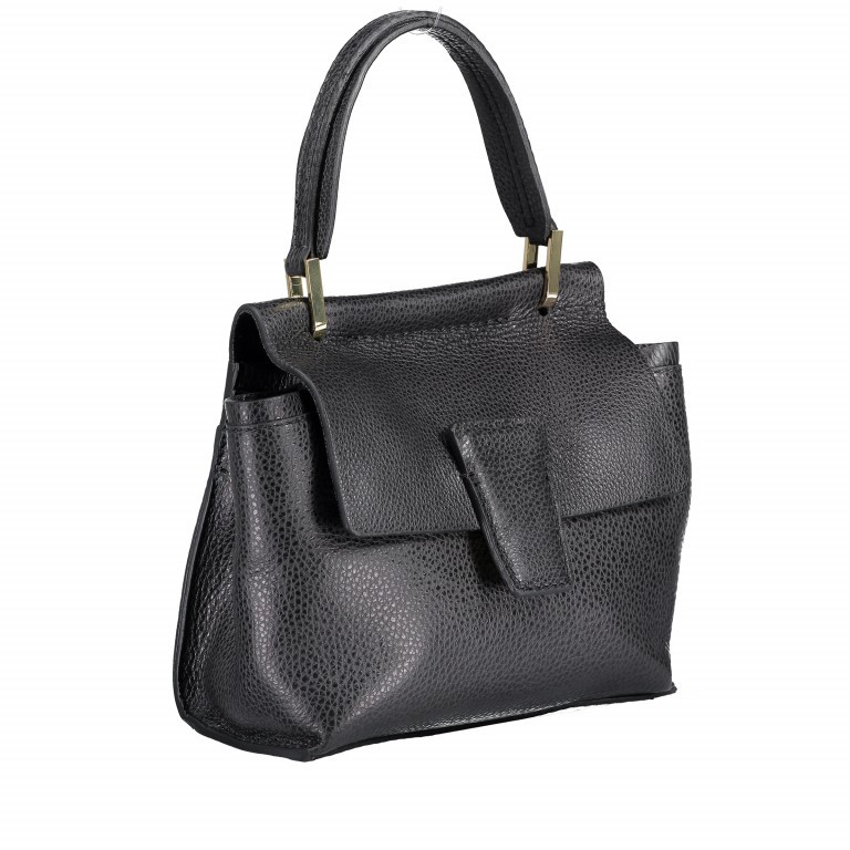 Handtasche Elettra Mini 6348-18AIRMN-RE Nero, Farbe: schwarz, Marke: Gianni Chiarini, Abmessungen in cm: 21x19x10, Bild 2 von 8