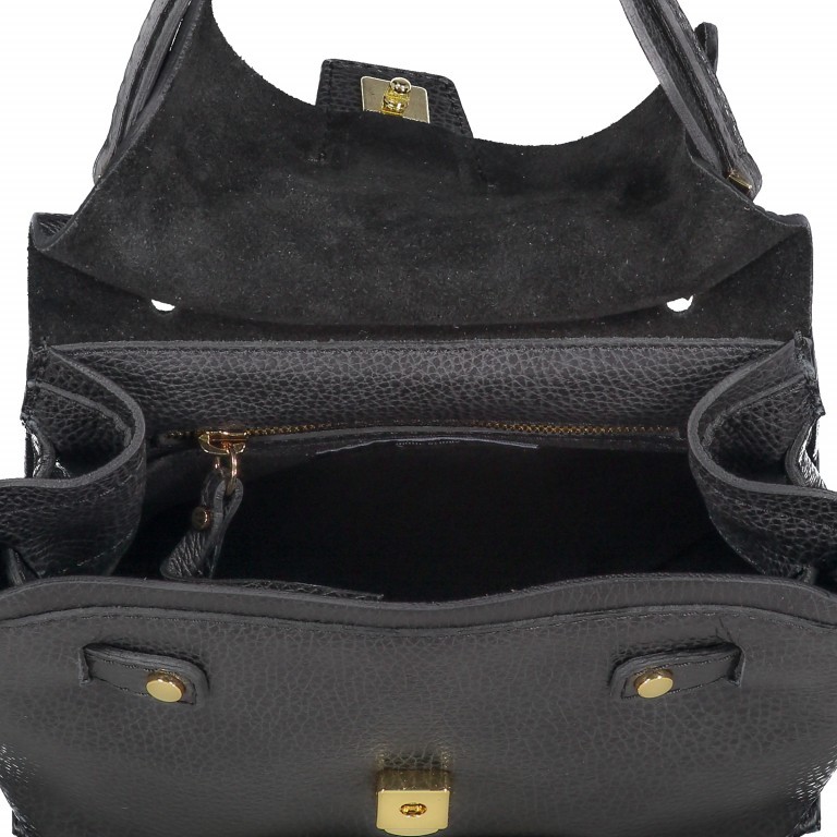 Handtasche Elettra Mini 6348-18AIRMN-RE Nero, Farbe: schwarz, Marke: Gianni Chiarini, Abmessungen in cm: 21x19x10, Bild 5 von 8