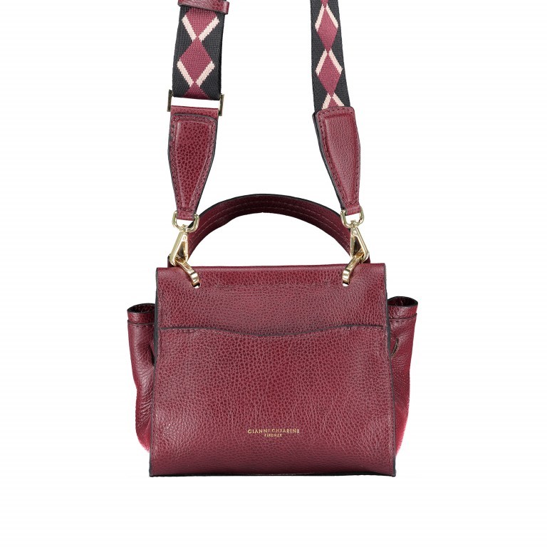 Handtasche Elettra Mini 6348-18AIRMN-RE Merlot, Farbe: rot/weinrot, Marke: Gianni Chiarini, Abmessungen in cm: 21x19x10, Bild 3 von 8