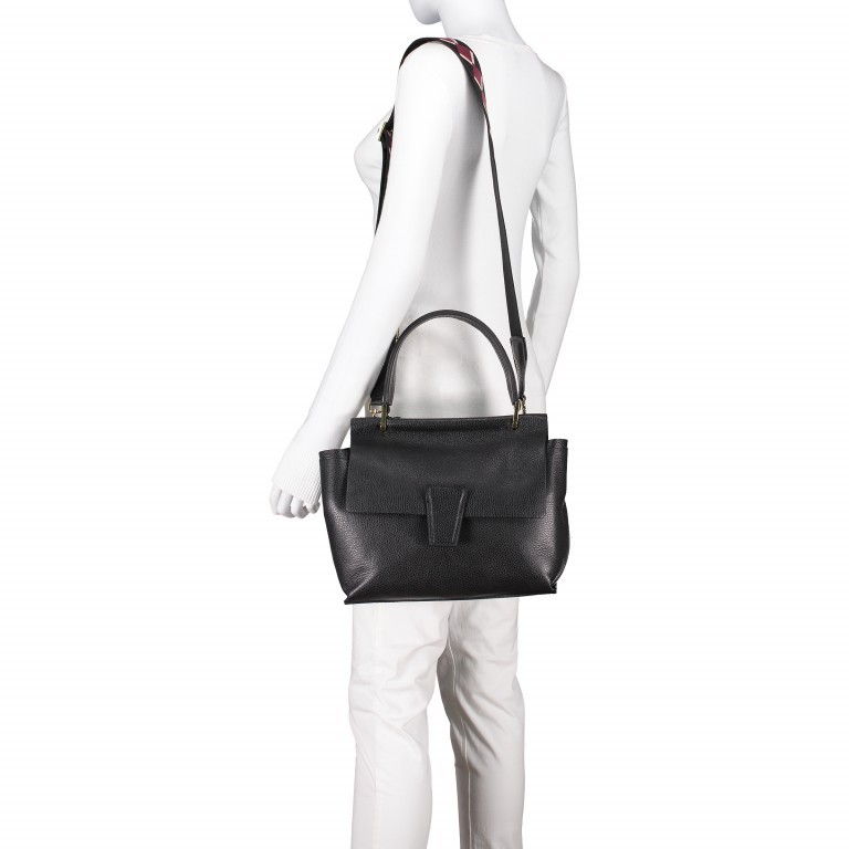 Handtasche Elettra 3 Medium 6349-18AIRMN-RE Nero, Farbe: schwarz, Marke: Gianni Chiarini, Abmessungen in cm: 29x25x14, Bild 3 von 8