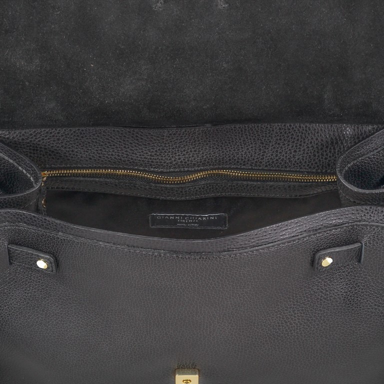 Handtasche Elettra 3 Large Nero, Farbe: schwarz, Marke: Gianni Chiarini, Abmessungen in cm: 29x25x14, Bild 4 von 7