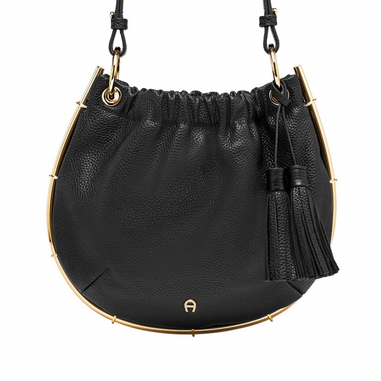 Umhängetasche Lola Hobo Black, Farbe: schwarz, Marke: AIGNER, EAN: 4055539199691, Abmessungen in cm: 31x24x8, Bild 1 von 5