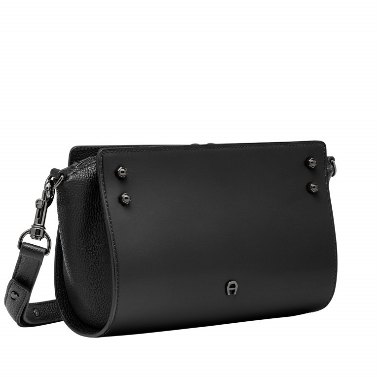 Umhängetasche Valeria M Black, Farbe: schwarz, Marke: AIGNER, EAN: 4055539199363, Abmessungen in cm: 24x15x11, Bild 3 von 4