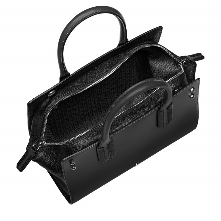 Handbag Valeria M Black, Farbe: schwarz, Marke: AIGNER, EAN: 4055539198809, Abmessungen in cm: 38x23x16, Bild 3 von 4