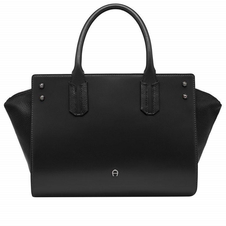 Handbag Valeria M Black, Farbe: schwarz, Marke: AIGNER, EAN: 4055539198809, Abmessungen in cm: 38x23x16, Bild 4 von 4