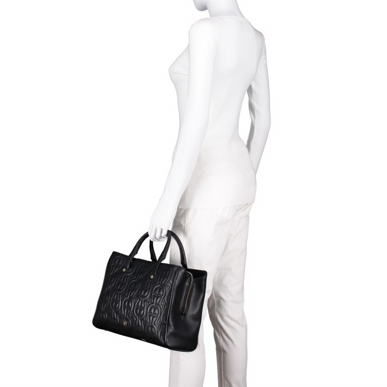 Handtasche Ivy 133683 Black, Farbe: schwarz, Marke: AIGNER, EAN: 4055539198939, Abmessungen in cm: 32x25x14, Bild 5 von 5