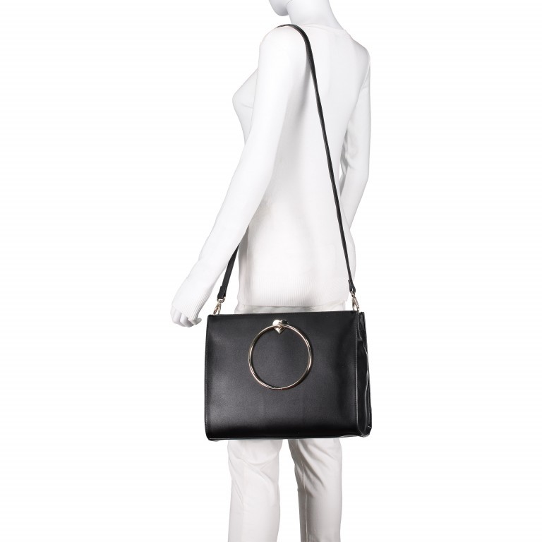 Handtasche Aladdin Nero, Farbe: schwarz, Marke: Valentino Bags, EAN: 8052790576656, Abmessungen in cm: 33x26x14, Bild 3 von 6