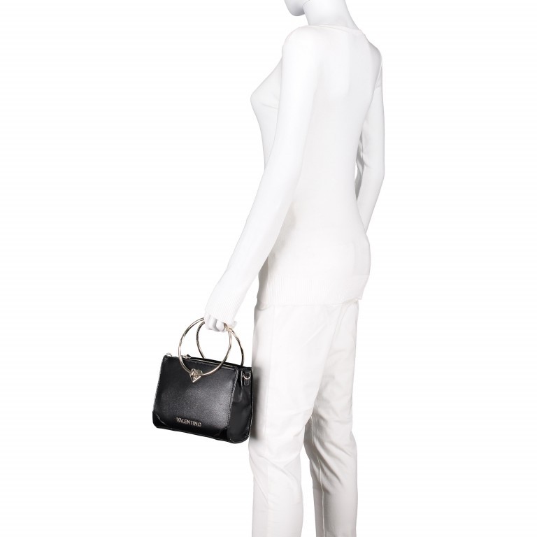 Handtasche Aladdin Nero, Farbe: schwarz, Marke: Valentino Bags, EAN: 8052790576687, Abmessungen in cm: 20.5x16x9, Bild 6 von 6