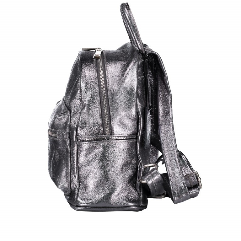 Rucksack Athena Anthra Metallic, Farbe: anthrazit, Marke: Hausfelder Manufaktur, Abmessungen in cm: 22.5x23x12, Bild 3 von 6