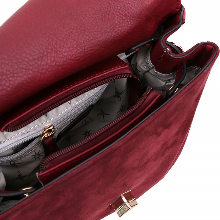 Handtasche MARIAH-80332 Wine, Farbe: rot/weinrot, Marke: Merch Mashiah, EAN: 4251472906628, Abmessungen in cm: 26x27.5x11, Bild 4 von 8