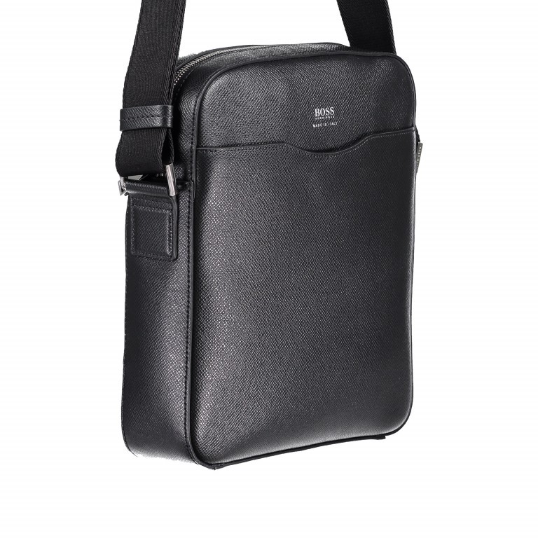 Umhängetasche Signature Crossbag Zip Black, Farbe: schwarz, Marke: Boss, EAN: 4021409226439, Abmessungen in cm: 22.5x27x6.5, Bild 2 von 7