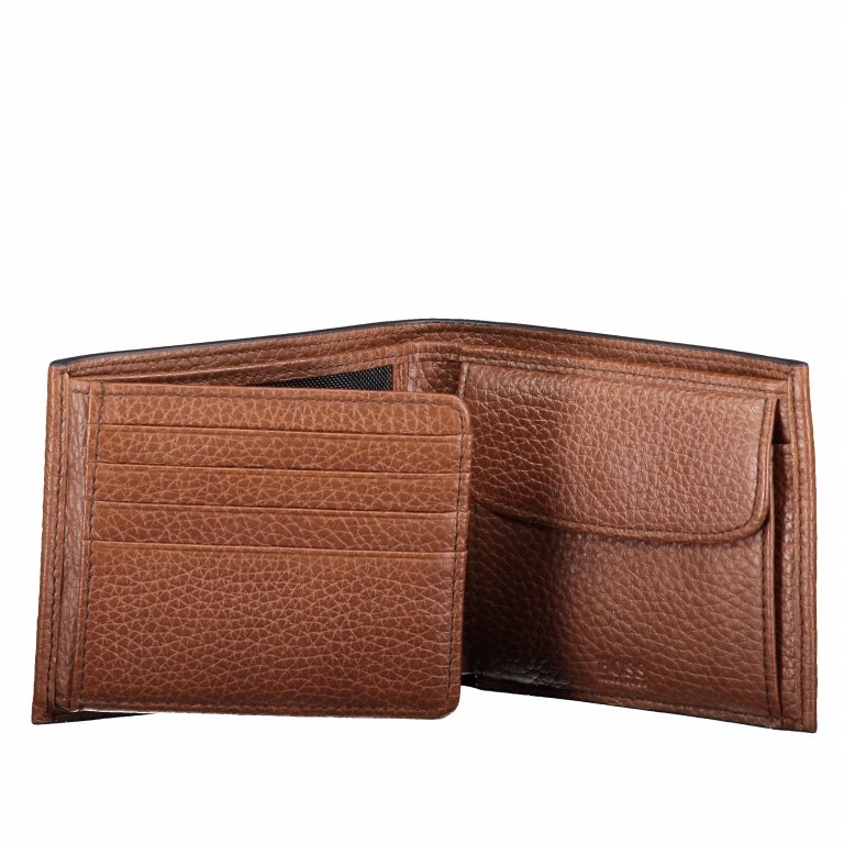 Geldbörse Crosstown Trifold Wallet Light Pastel Brown, Farbe: cognac, Marke: BOSS, EAN: 4029048026281, Abmessungen in cm: 11.5x9x2, Bild 2 von 4