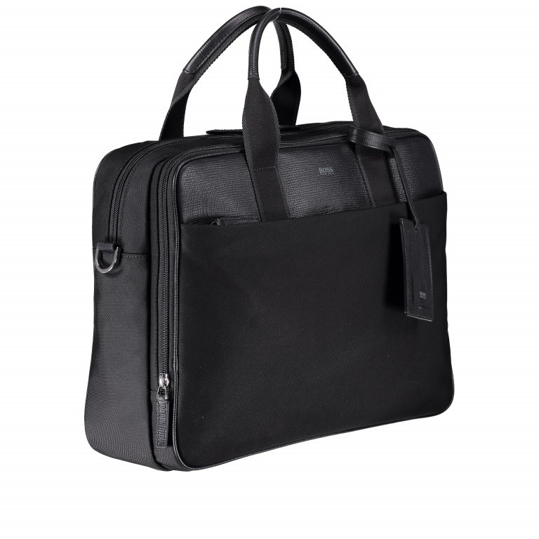 Aktentasche Meridian D-Documentcase Black, Farbe: schwarz, Marke: Boss, EAN: 4029048026588, Abmessungen in cm: 42x31x14, Bild 2 von 7