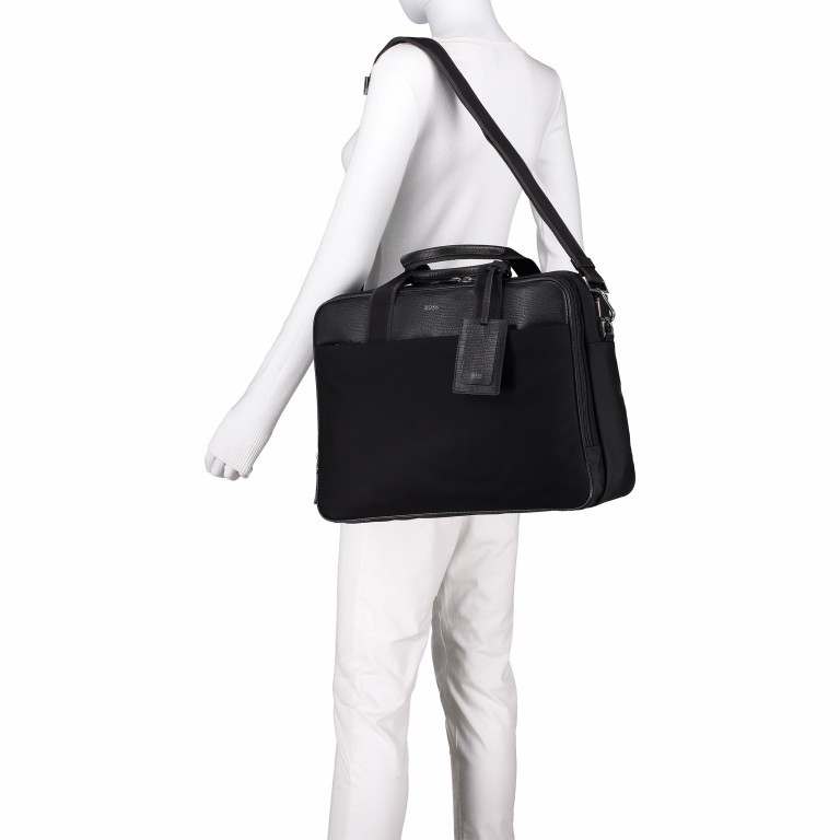 Aktentasche Meridian D-Documentcase Black, Farbe: schwarz, Marke: BOSS, EAN: 4029048026588, Abmessungen in cm: 42x31x14, Bild 3 von 7