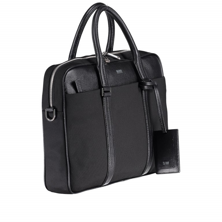 Aktentasche Meridian Documentcase S Laptop Black, Farbe: schwarz, Marke: Boss, EAN: 4029046241792, Abmessungen in cm: 38x28x27, Bild 2 von 6