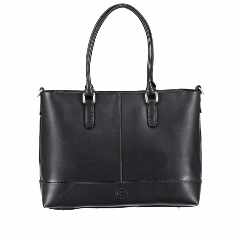 Handtasche Authentic Leather Nora Black, Farbe: schwarz, Marke: Marc O'Polo, EAN: 4059184030071, Abmessungen in cm: 40x29x14, Bild 5 von 7