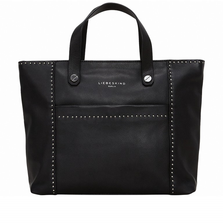 Shopper Vintage Tote Stud Love M Black, Farbe: schwarz, Marke: Liebeskind Berlin, EAN: 4058629068198, Abmessungen in cm: 37x25x12, Bild 1 von 5