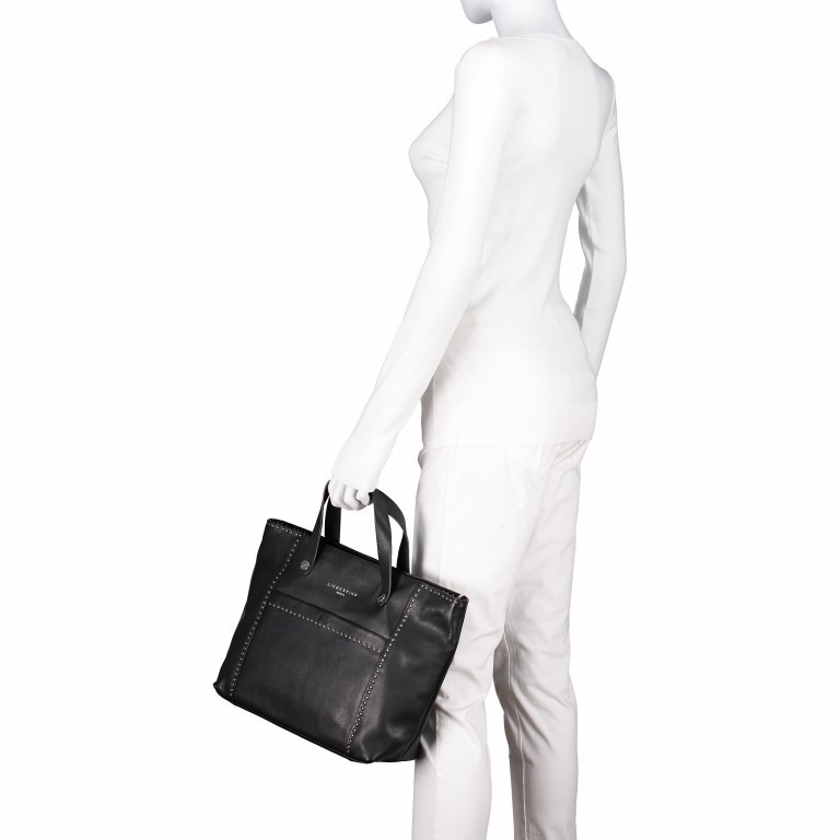 Shopper Vintage Tote Stud Love M Black, Farbe: schwarz, Marke: Liebeskind Berlin, EAN: 4058629068198, Abmessungen in cm: 37x25x12, Bild 5 von 5