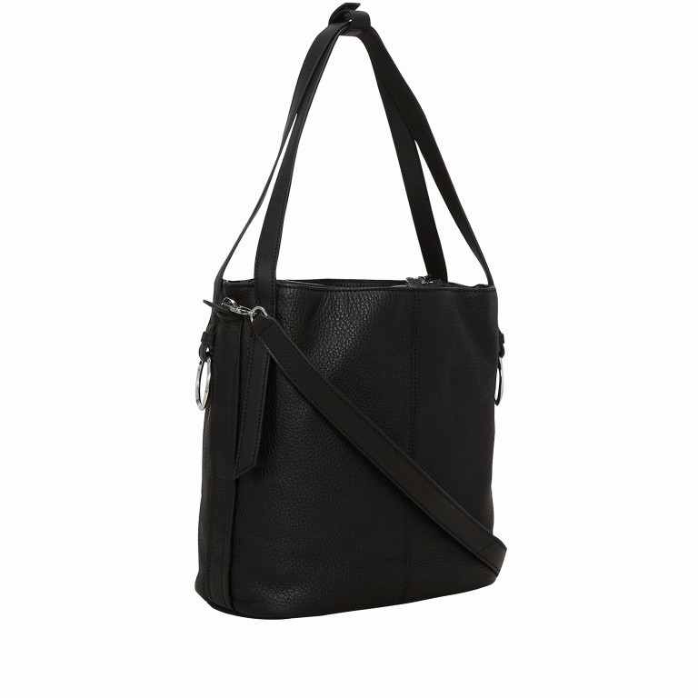 Beuteltasche Heavy Pebble Millenium Hobo M Black, Farbe: schwarz, Marke: Liebeskind Berlin, EAN: 4058629066835, Abmessungen in cm: 27x29x14, Bild 4 von 5
