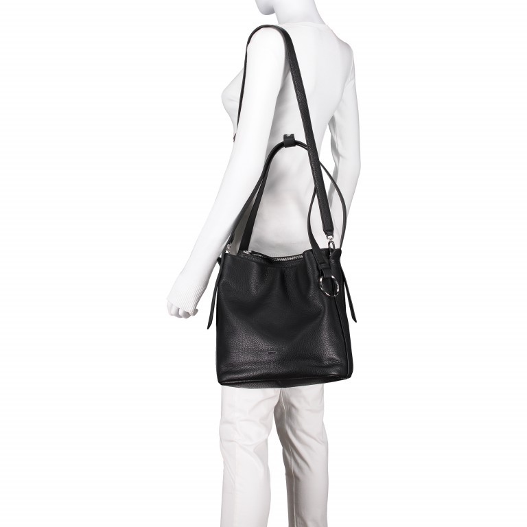 Beuteltasche Heavy Pebble Millenium Hobo M String Grey, Farbe: cognac, Marke: Liebeskind Berlin, EAN: 4058629066828, Abmessungen in cm: 27x29x14, Bild 2 von 5
