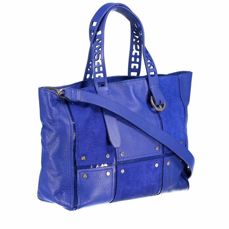 Tasche Mix n' Patch Totebag M Deep Blue, Farbe: blau/petrol, Marke: Liebeskind Berlin, EAN: 4058629066064, Abmessungen in cm: 31x26x9, Bild 4 von 5