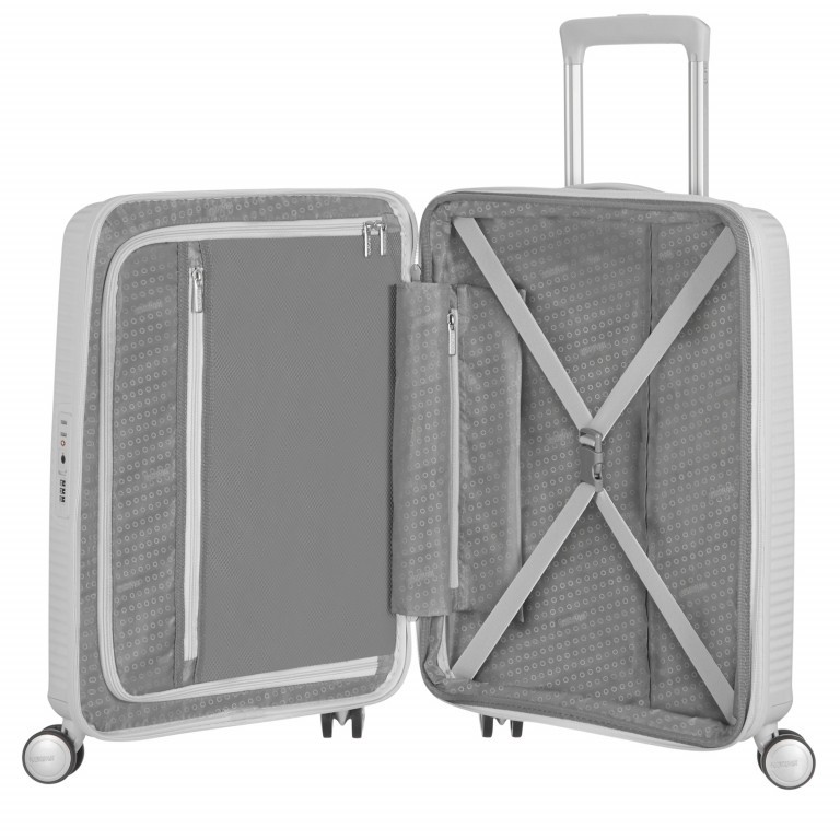 Trolley Soundbox 55 cm Pure White, Farbe: weiß, Marke: American Tourister, EAN: 5414847772078, Abmessungen in cm: 40x55x20, Bild 3 von 10