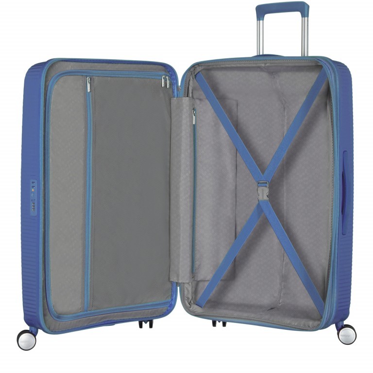 Trolley Soundbox 4-Rollen 67 cm Midnight Navy, Farbe: blau/petrol, Marke: American Tourister, EAN: 5414847772122, Abmessungen in cm: 46.5x67x29, Bild 2 von 8