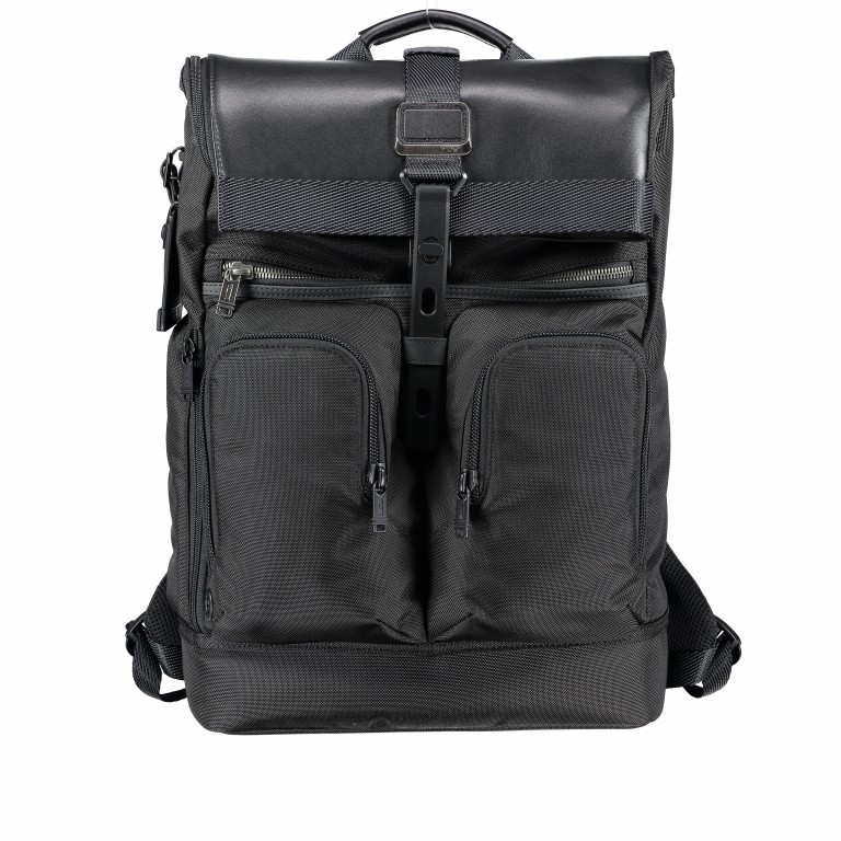 Rucksack Alpha Bravo London Rolltop Black, Farbe: schwarz, Marke: Tumi, EAN: 0742315395029, Abmessungen in cm: 36x49x15, Bild 1 von 8