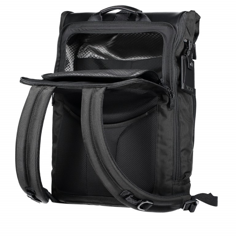 Rucksack Alpha Bravo London Rolltop Black, Farbe: schwarz, Marke: Tumi, EAN: 0742315395029, Abmessungen in cm: 36x49x15, Bild 6 von 8