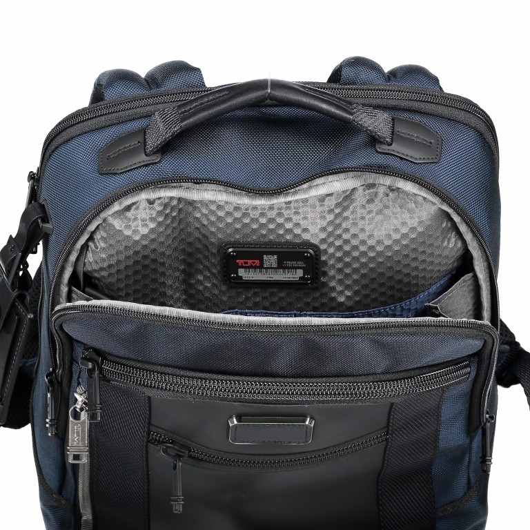 Rucksack Alpha Bravo Davis Navy, Farbe: blau/petrol, Marke: Tumi, EAN: 0742315395470, Abmessungen in cm: 29x42x10.8, Bild 6 von 7