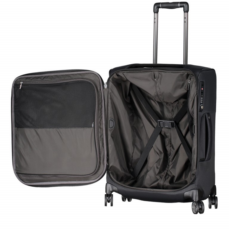 Koffer B-Lite Icon Spinner 55 Black, Farbe: schwarz, Marke: Samsonite, EAN: 5414847855429, Abmessungen in cm: 40x55x20, Bild 4 von 6