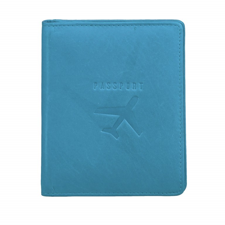 Reisepasshülle Case mit RFID-Funktion Hellblau, Farbe: blau/petrol, Marke: Hausfelder Manufaktur, Abmessungen in cm: 11.5x14x1, Bild 1 von 3