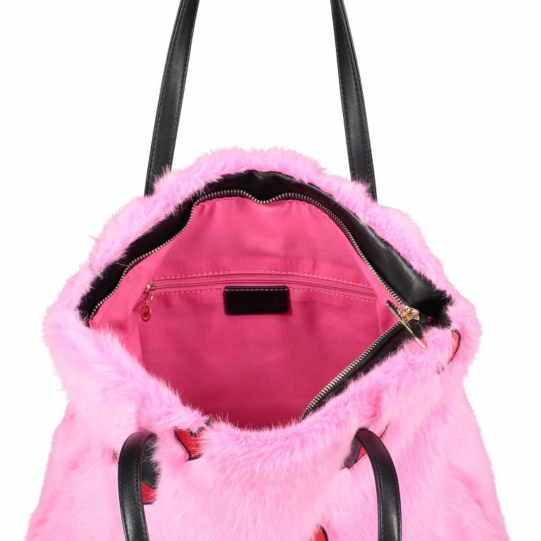 Shopper Happy Fur 990 Red Pink, Farbe: rot/weinrot, Marke: Stuff Maker, EAN: 4251578300719, Abmessungen in cm: 36x38x7, Bild 3 von 5