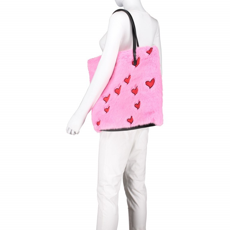 Shopper Happy Fur 990 Heart Heart, Farbe: rosa/pink, Marke: Stuff Maker, EAN: 4251578300016, Abmessungen in cm: 36x38x7, Bild 2 von 5