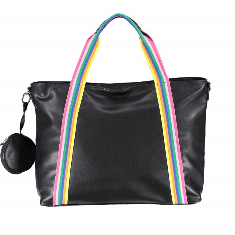 Shopper Rainbow Star Black, Farbe: schwarz, Marke: Stuff Maker, EAN: 4251578300948, Abmessungen in cm: 48x34x12, Bild 3 von 4