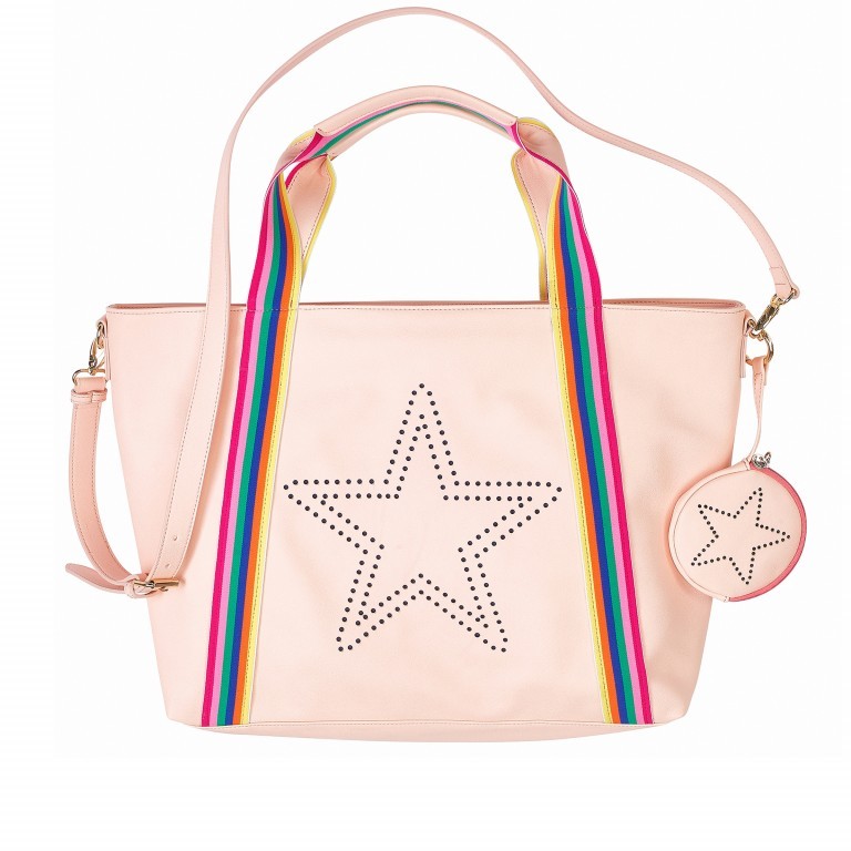 Shopper Rainbow Star Rose, Farbe: rosa/pink, Marke: Stuff Maker, EAN: 4251578300955, Abmessungen in cm: 48x34x12, Bild 1 von 3