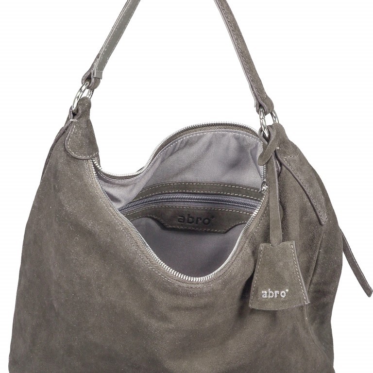 Tasche Suede Grey, Farbe: grau, Marke: Abro, EAN: 4057169816924, Abmessungen in cm: 30x30x12, Bild 4 von 7