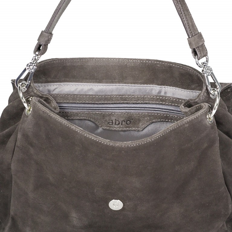 Handtasche Suede Grey, Farbe: grau, Marke: Abro, EAN: 4061724003162, Abmessungen in cm: 32x26x11, Bild 4 von 7