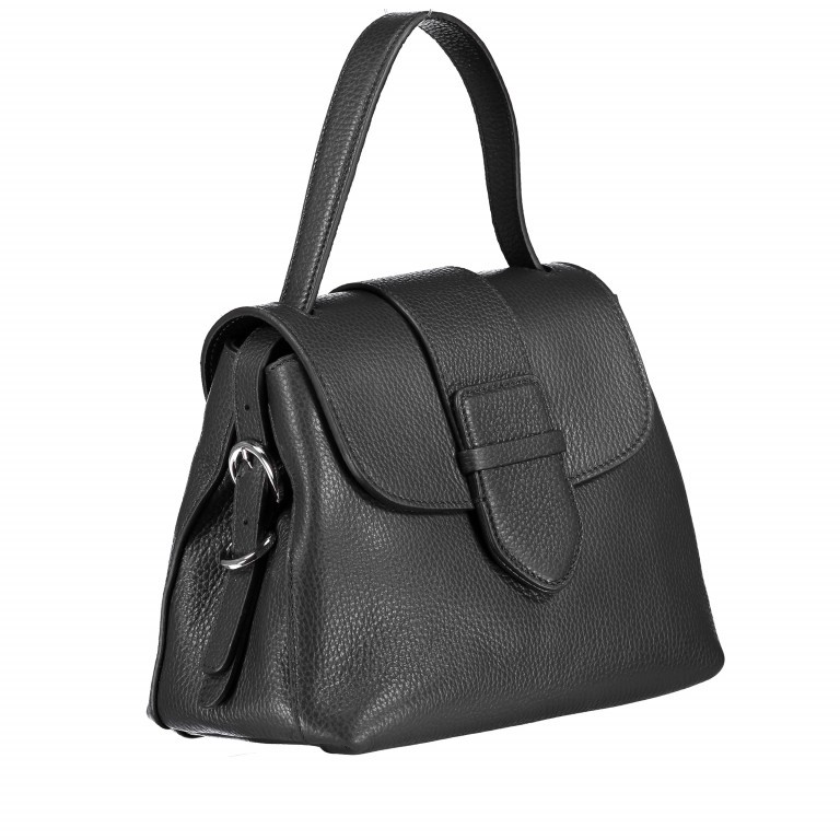 Handtasche Adria Black Nickel, Farbe: schwarz, Marke: Abro, EAN: 4057169817389, Abmessungen in cm: 26x22x12, Bild 2 von 6
